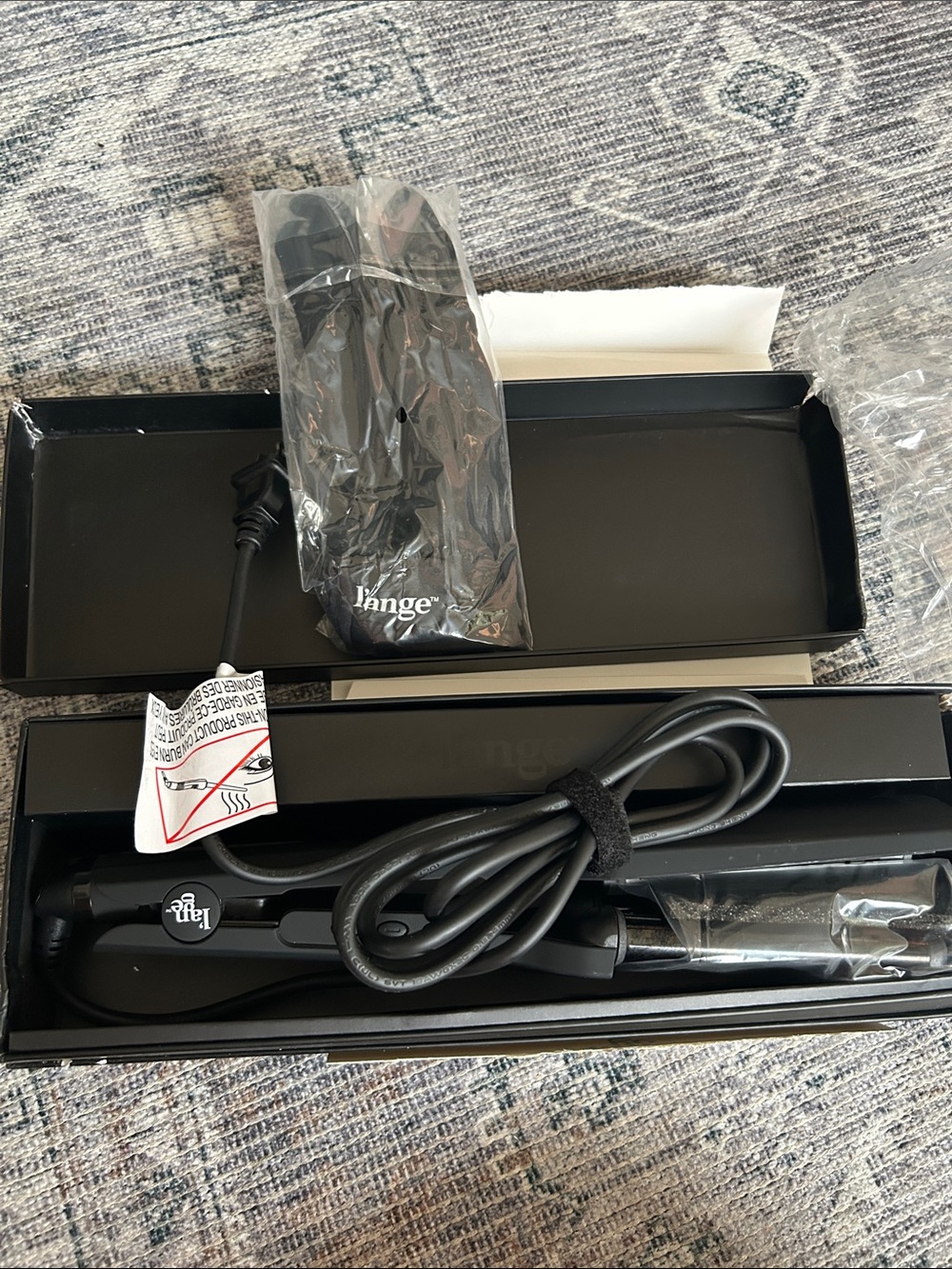 L'ange Le Waver 3-Barrel 16mm Titanium Waver Black Dual Voltage Digital Display - Picture 2 of 10
